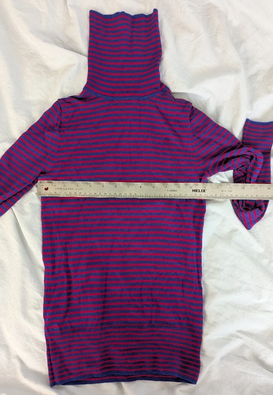 J. Crew Red And Blue Striped Wool Sweater, XS